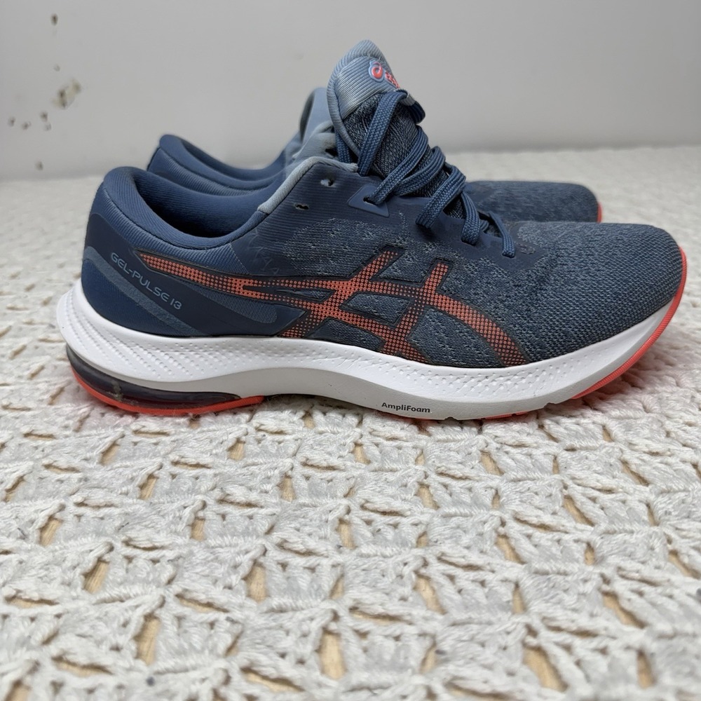 Asics Gel Pulse 13 Womens Running Shoes Size 9 Blue Orange 1012B035